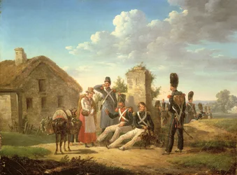 Paesaggio con soldati